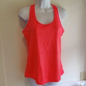 Lorna Jane Neon Pink Geo Tank Top M